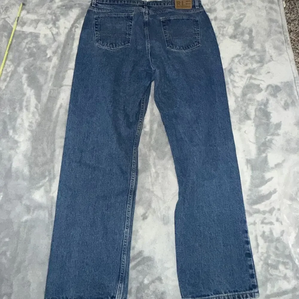 Polo Jeans Co Ralph Lauren Mens 38x32 Classic Relaxed Denim Blue Jeans